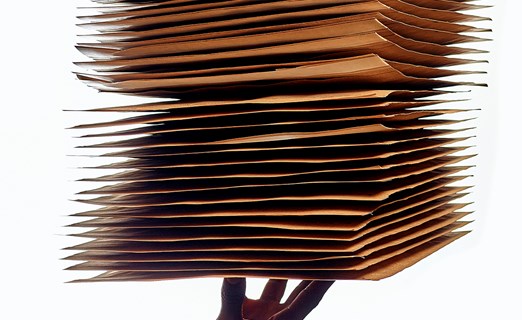 A stack of shipping mailers.